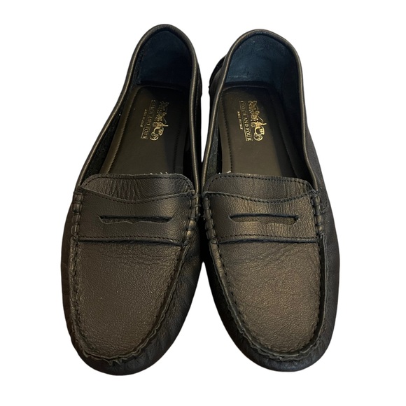 Coach and Four Alfa Penny Driving Black loafers 8.5 /9M Made in Italy - Picture 4 of 16